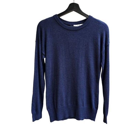 Magaschoni Cashmere Blend Women's Loose Fit Navy Blue Sweater, Size Small - Picture 1 of 10
